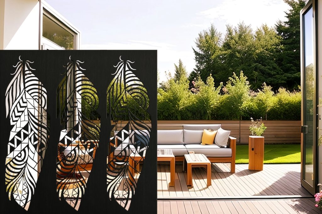 Abstract Design Metal Privacy Screens Wall